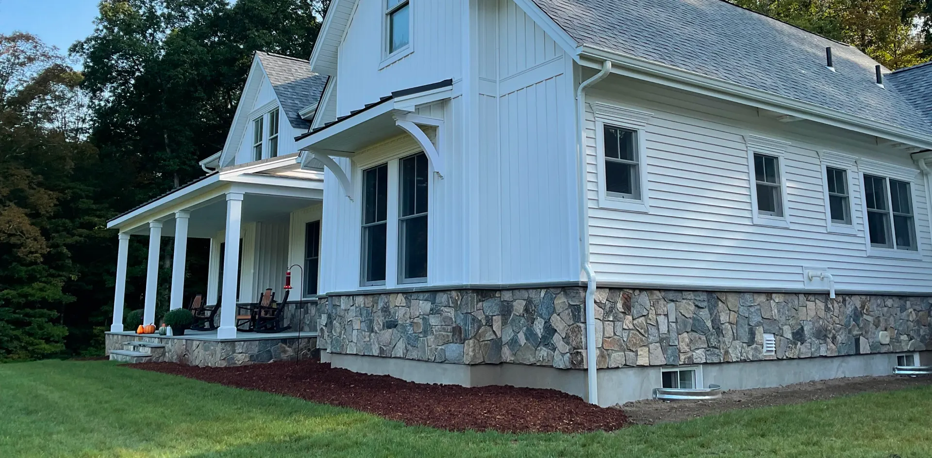 residential home with stone mansory design Rocky Hill CT